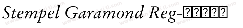 Stempel Garamond Reg字体转换